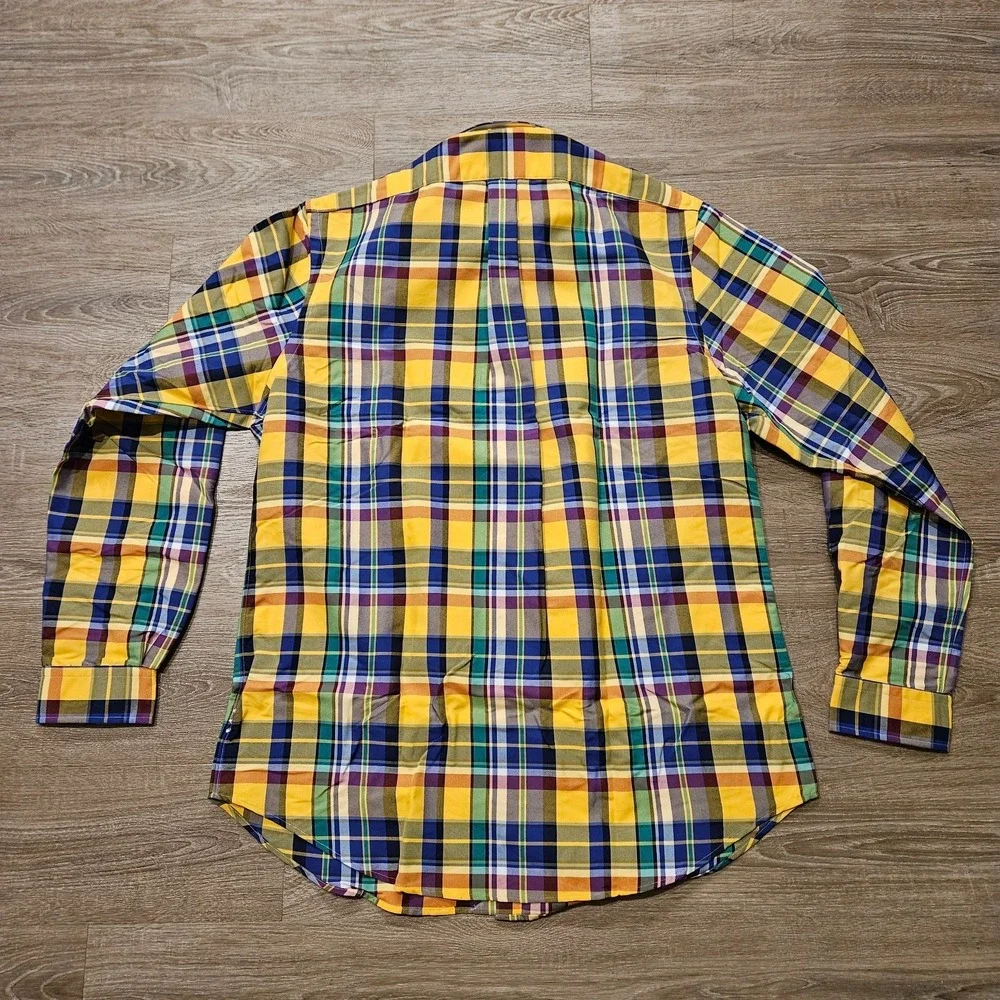 NWT Polo Ralph Lauren Classic Fit Performance Plaid Shirt L Moisture Wicking